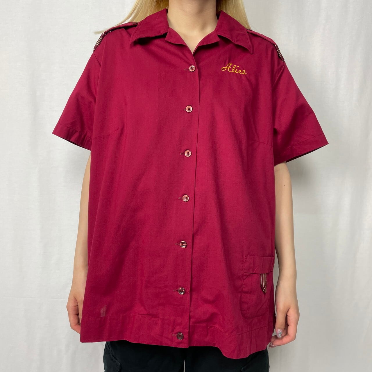 USA製 70年代 king Louie キングルイ ボーリングシャツ メンズL相当 