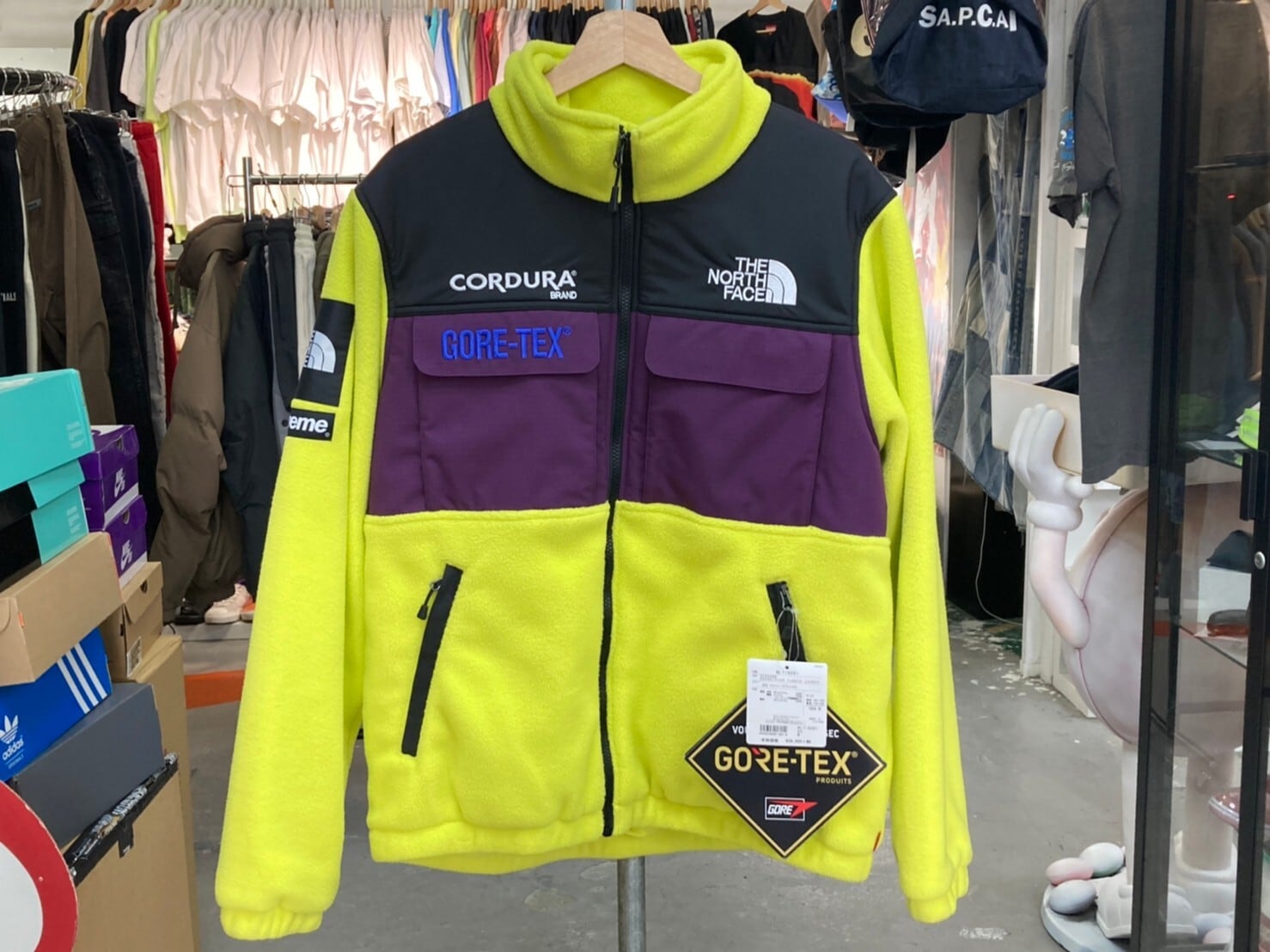 Supreme 18AW × THE NORTH FACE EXPEDITION FLEECE JACKET SULPHUR