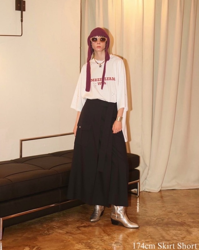 ラスト1点【Short】Pleats Wrap Skirt