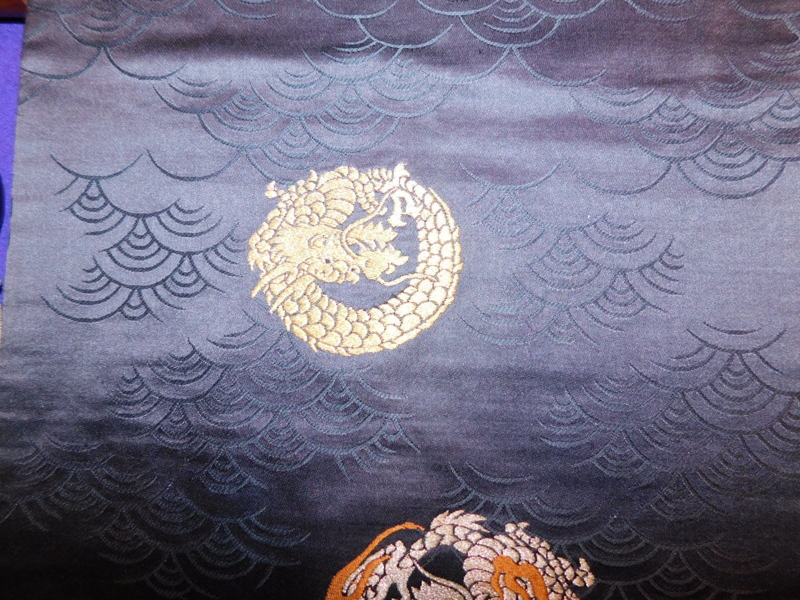 龍丸紋日本刺繍名古屋帯 Nagoya obi sash (Japanese embroidery dragon