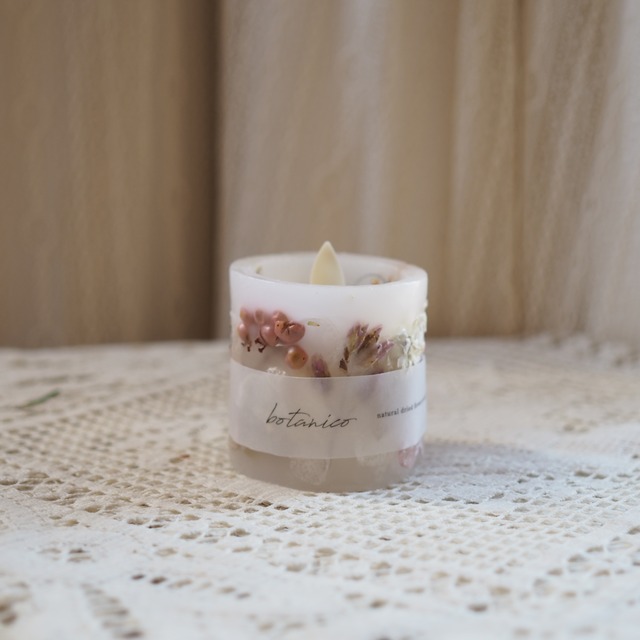 828.草花を灯すクリスマスキャンドルランタン(ミニ)