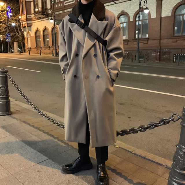 【予約販売】コート チェスターコート アウター ロング丈 シンプル 襟 ビジネス 防寒 メンズ ブラック ベージュ シック 防寒 お洒落 こなれ感 ベーシック 秋冬 大きいサイズ M/L/XL/2XL