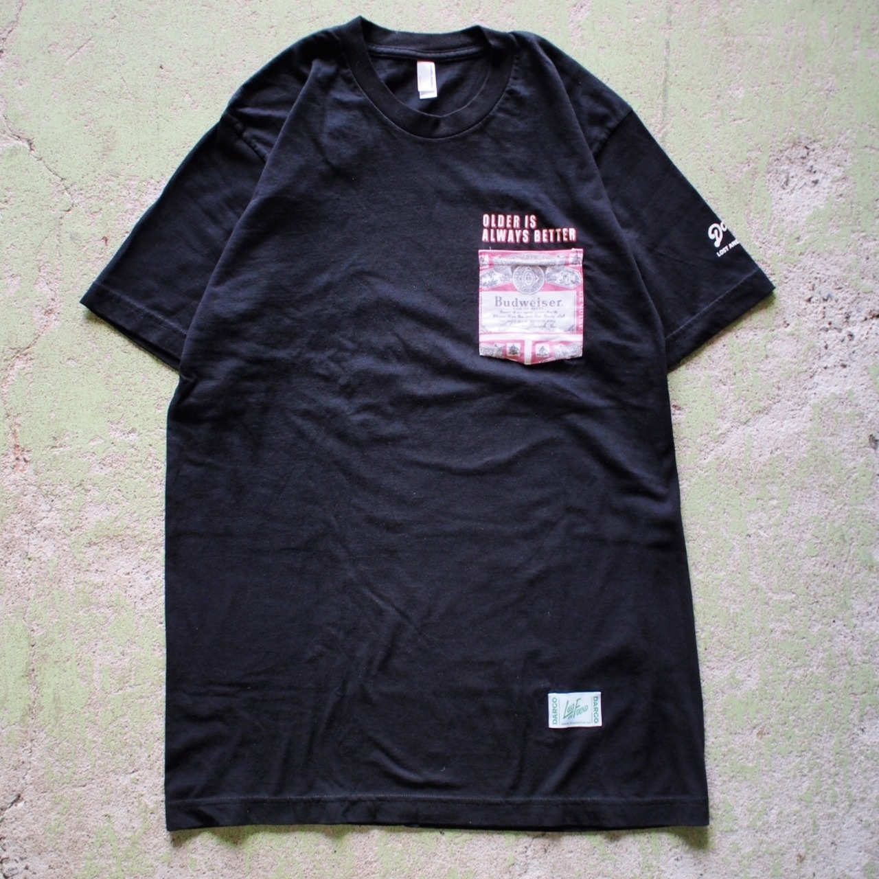 【LOST AND FOUND】"Budweiser" Remake Pocket T-shirt (BLACK)