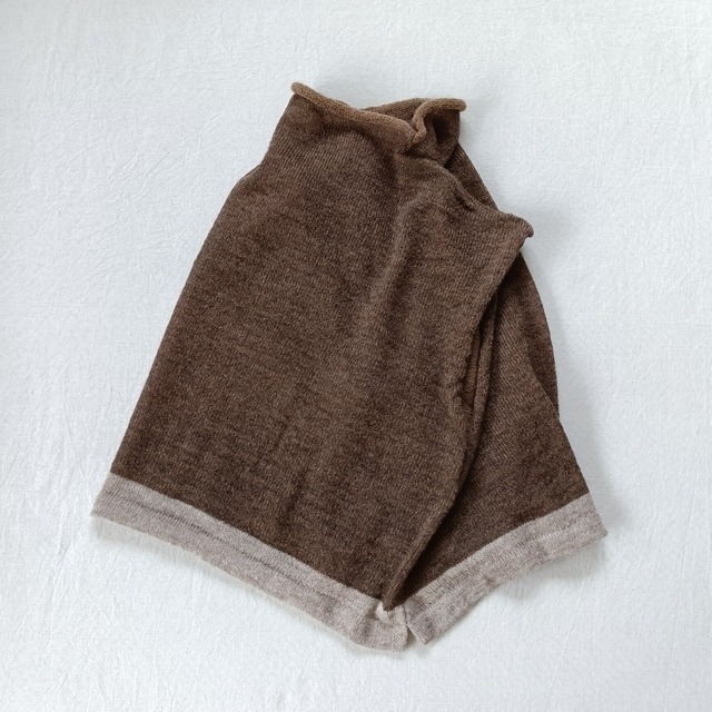 ウールモヘアの切り替えベスト