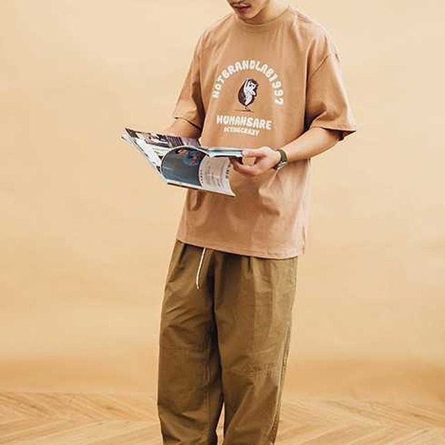 Hedgehog illustration print T-shirt M41306