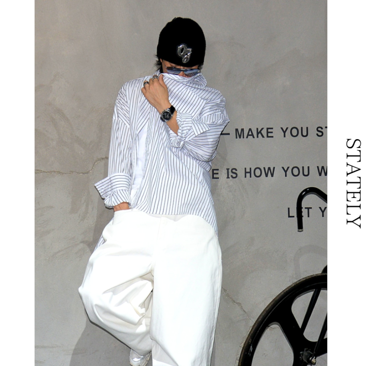 Pinstripe Flow シャツ/2color_T230・画像9