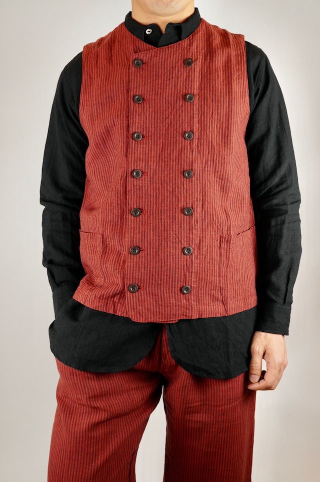 Django Atour/Classic Stripe Linen W Vest