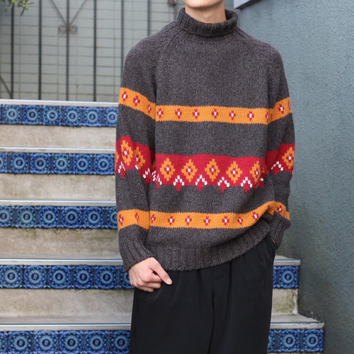 .malo CASHMERE100% CHUNKY KNIT MADE IN ITALY/マーロカシミヤ100%チャンキーニット2000000008103