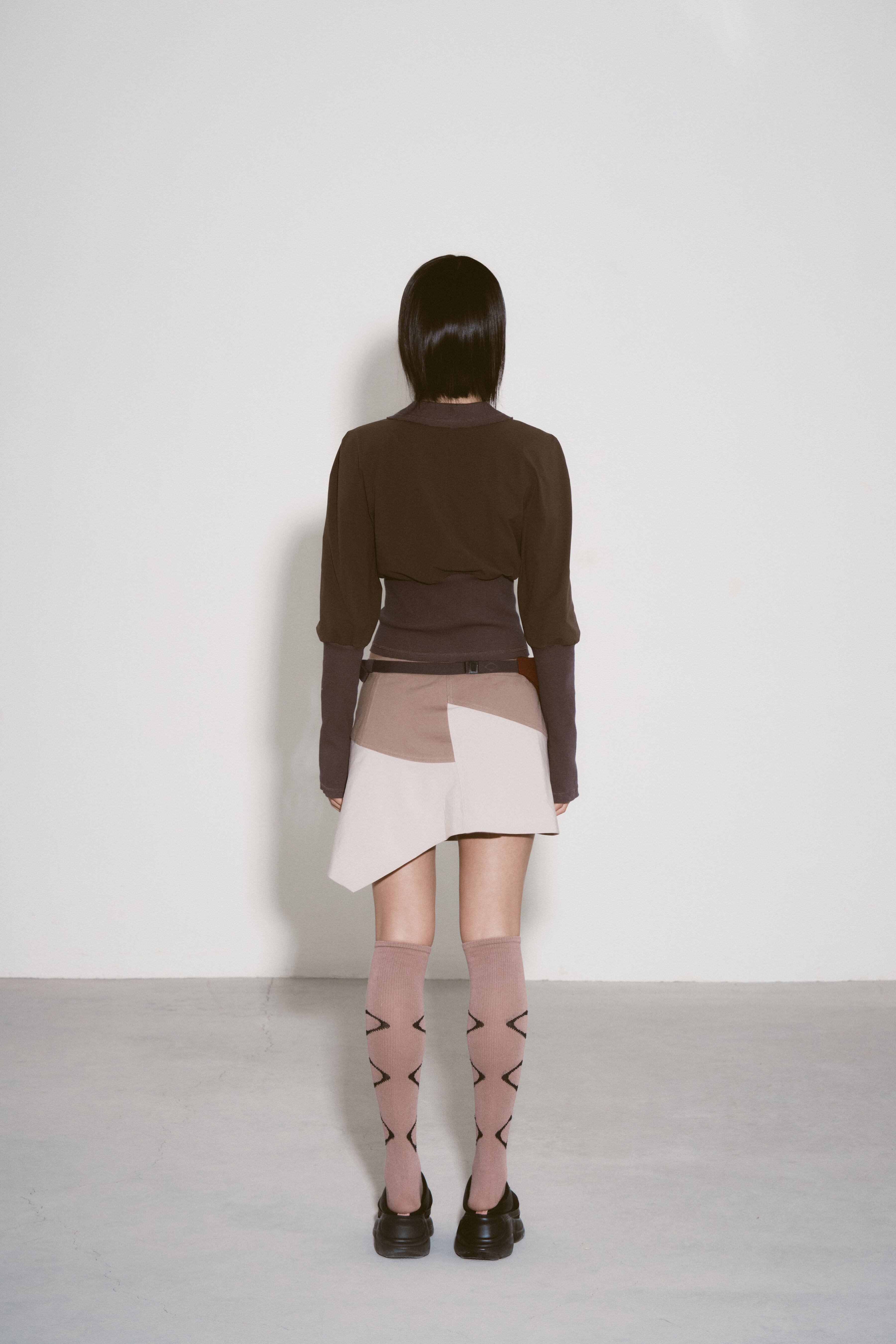MSCHF] LIGHTWEIGHT WAFFLE ZIP UP SHIRTS_BROWN ミスチーフ 正規品