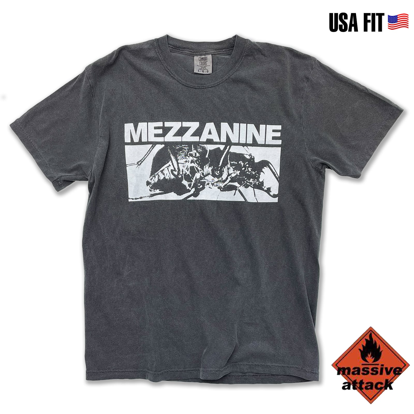 Massive Attack 「Mezzanine」T-shirt【Comfort Colors】Fade Tee
