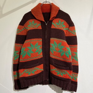 60s〜70s Cowichan Sweater 60年代 70年代 カウチンセーター カウチン オレンジ ブラウン M〜L