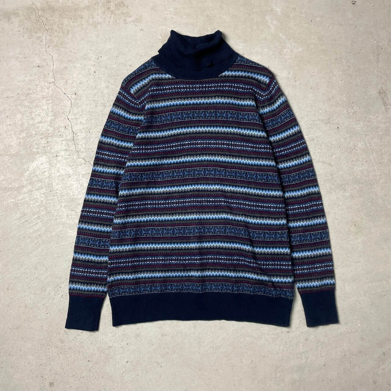 【PENDLETON✖️DELUXE】ノルディック柄　タートルネック　メンズ　S