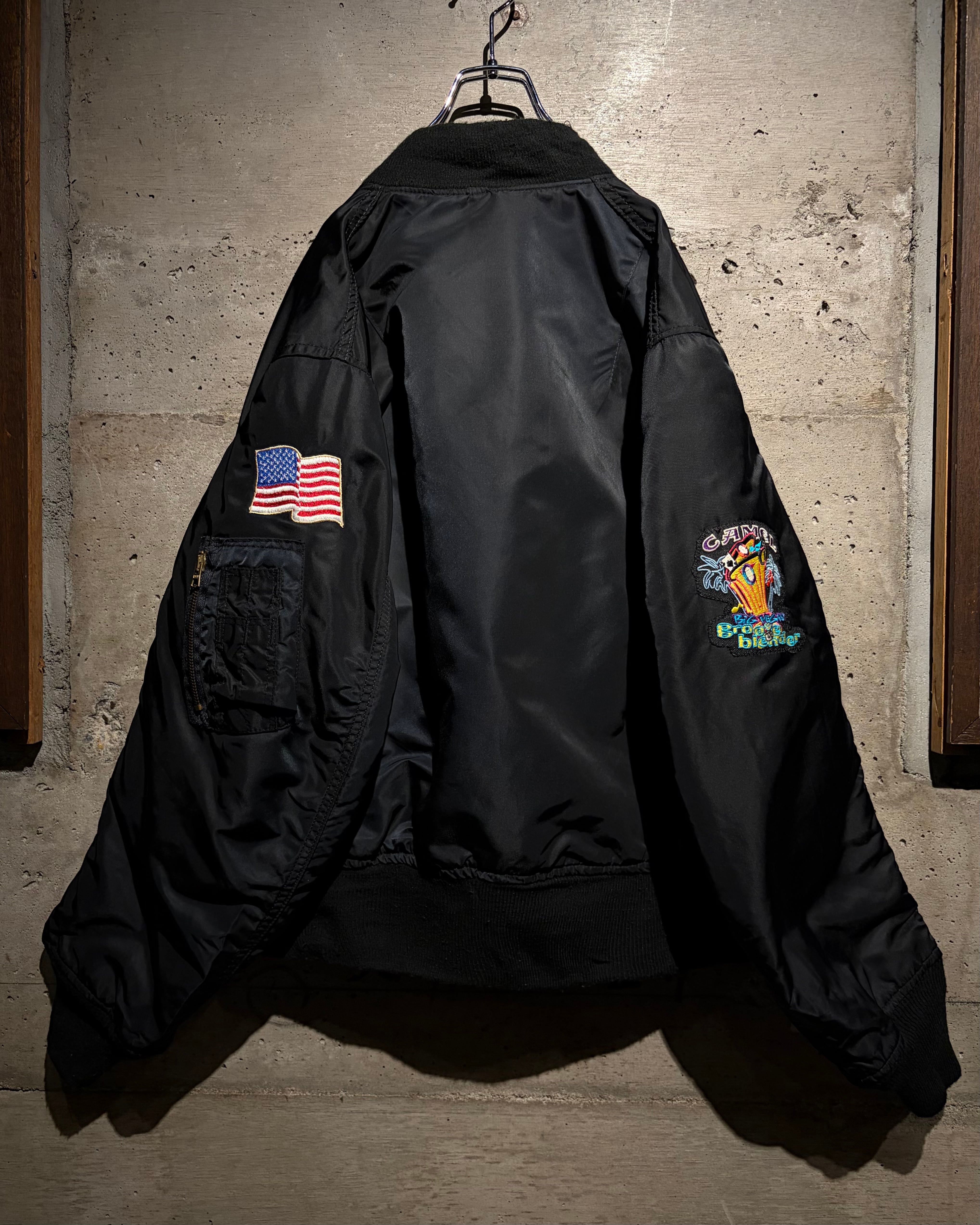 Caka】90's Various Embroidery Vintage MA-1 Flight Jacket | Caka