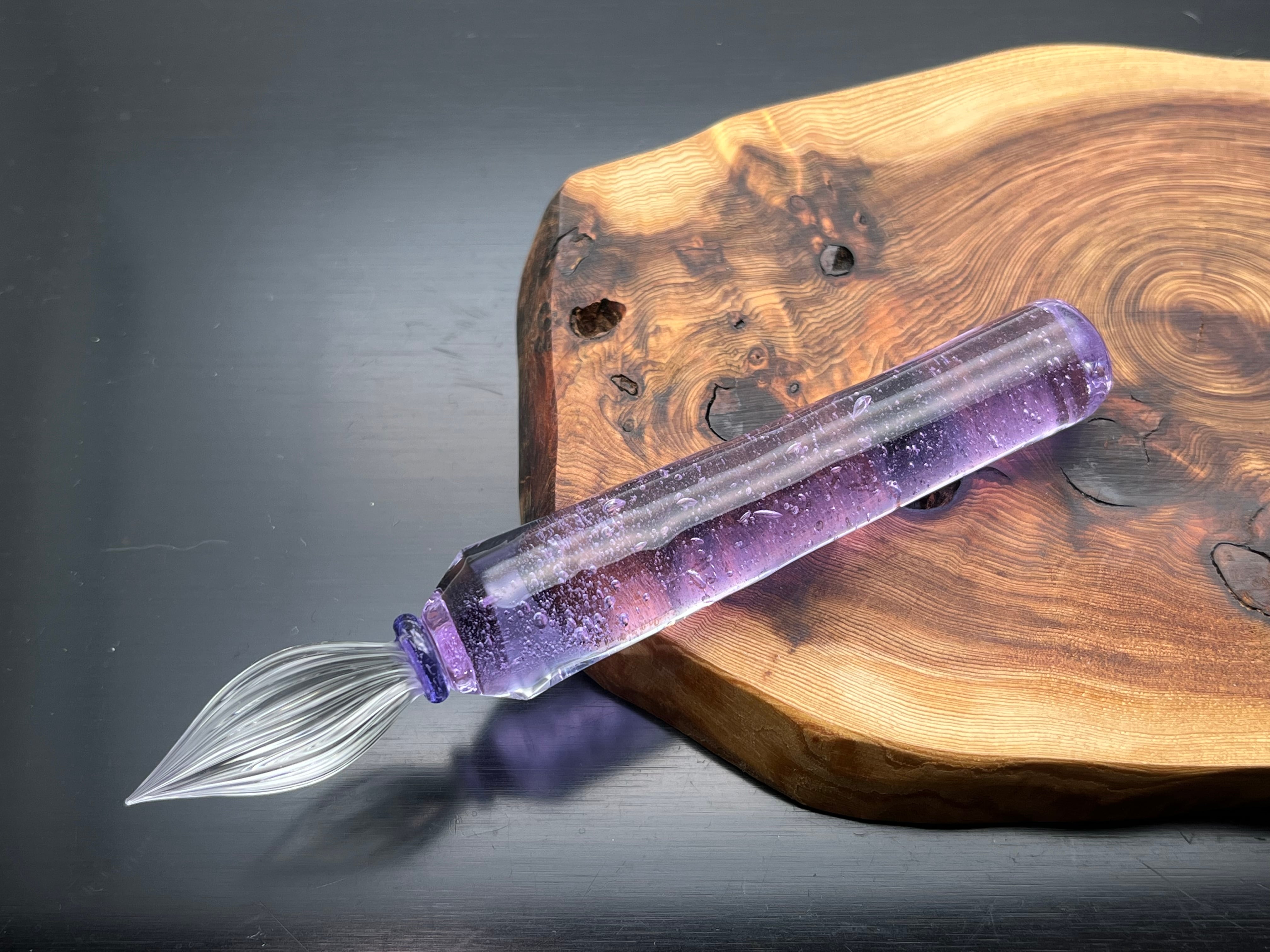 クレヨンシリーズ 『泡紫ガラスペン』