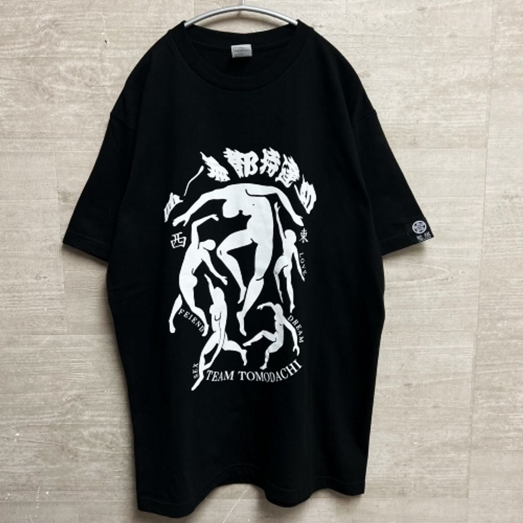 魁組 サキガケグミ チーム友達Tシャツ L ブラック 【中目黒A05