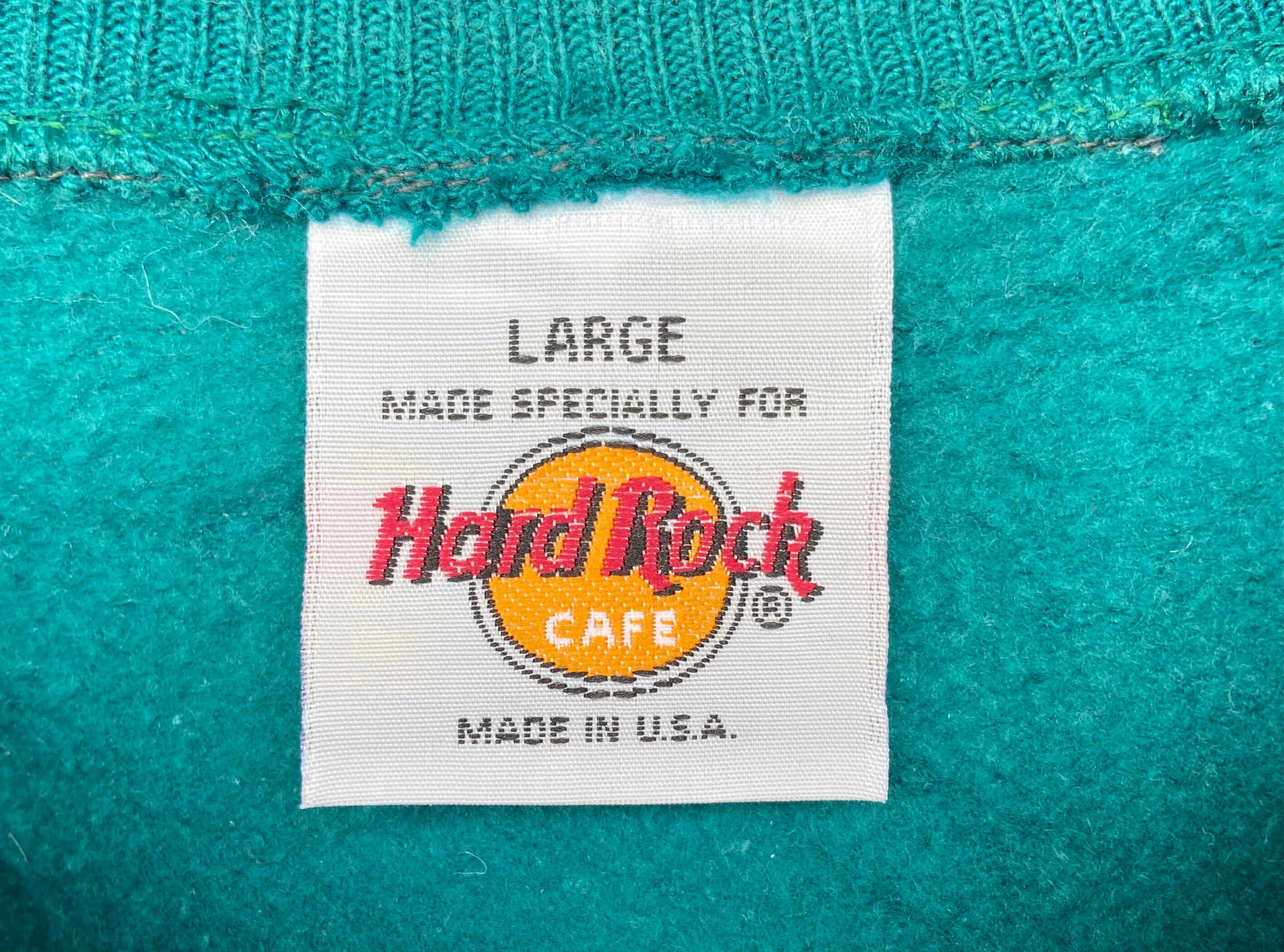 Hard Rock Cafe/ハードロックカフェ 刺繍スウェットトレーナー 深緑