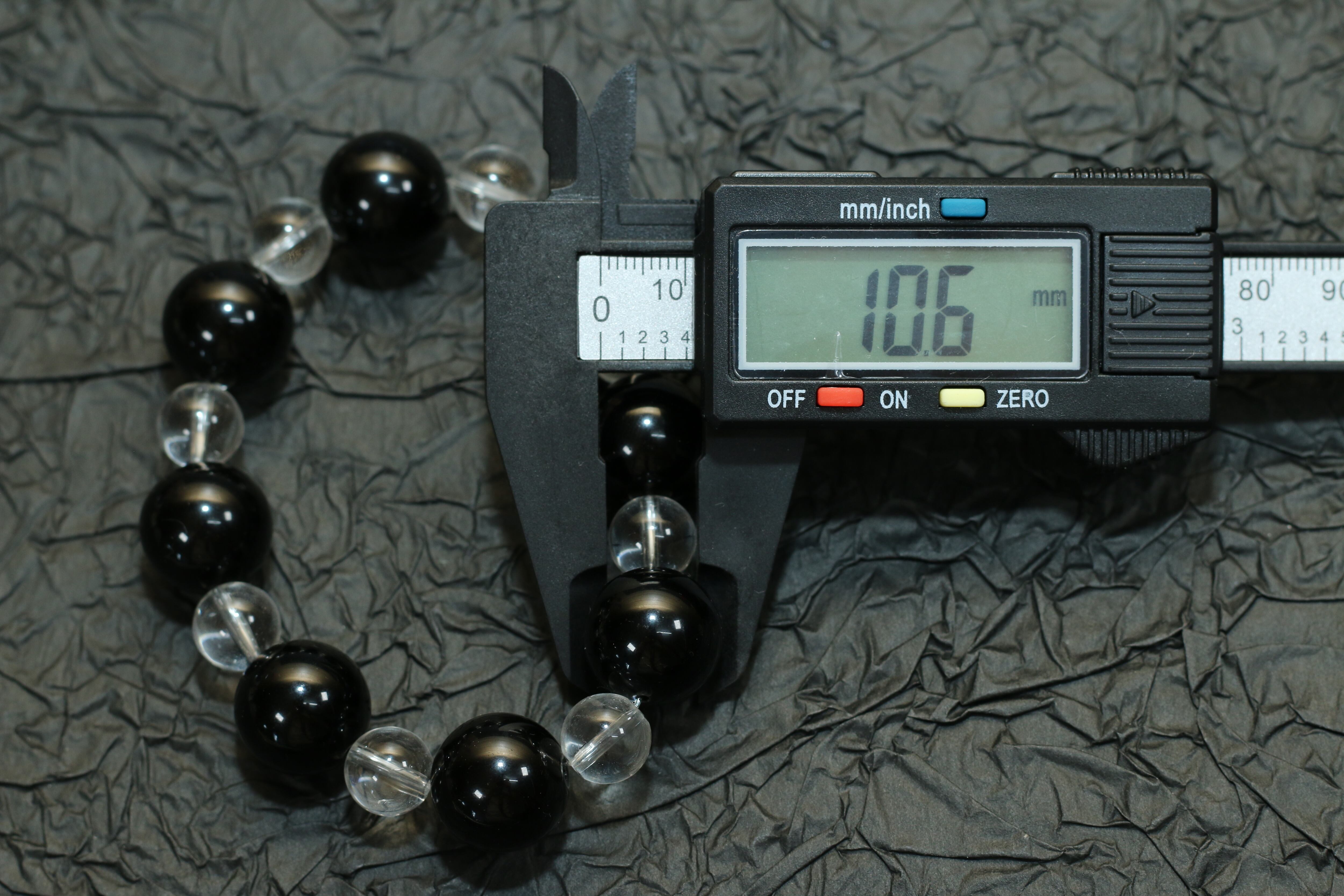 邪気祓い】16mm 八卦 八方除けモリオン大玉 水晶 KAZE STONEデザイン