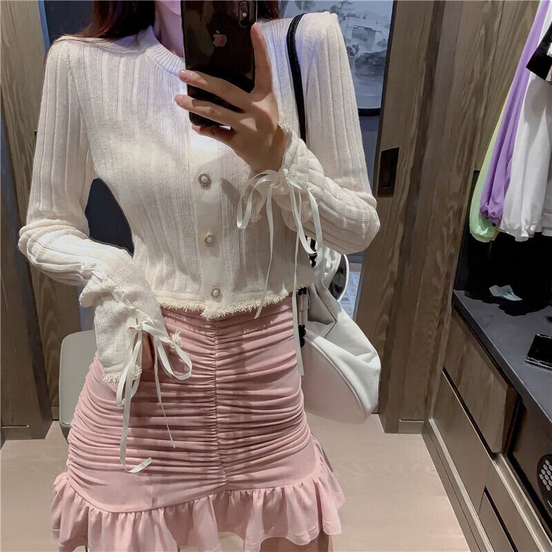 スプリングサマーニットカーディガンドレス レディース 春物 夏物 ドラファッションホール27562229778