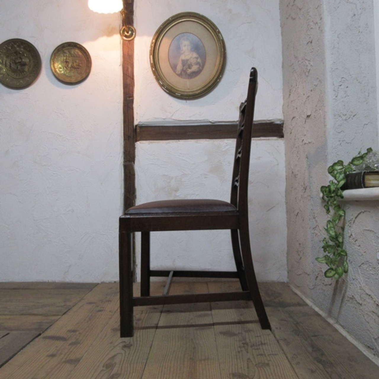 イギリス アンティーク 家具 ダイニングチェア 椅子 イス  