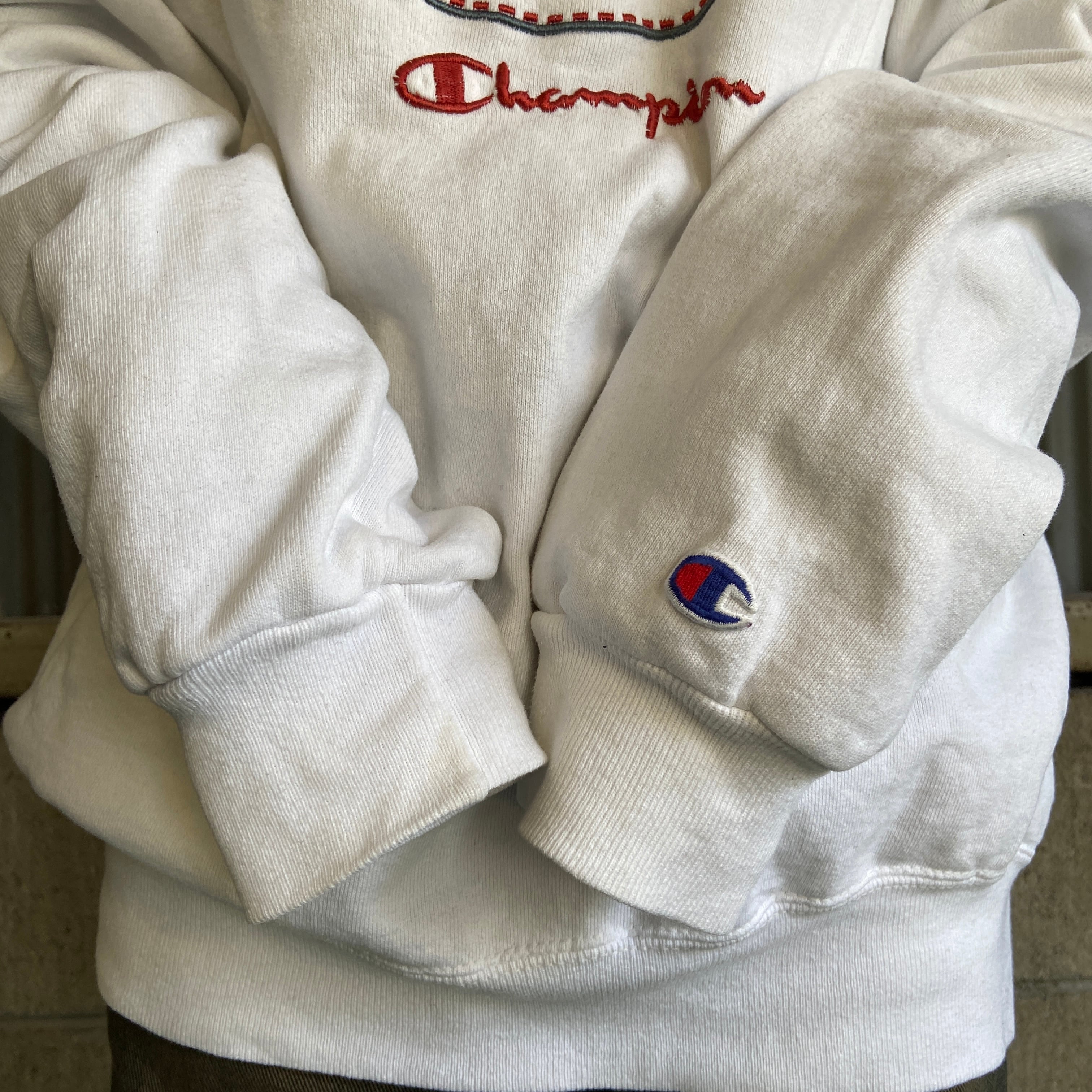 USA製 90年代 Champion チャンピオン ビッグロゴ刺繍 スウェット USA製 90年代 Champion チャンピオン ビッグロゴ刺繍 スウェット