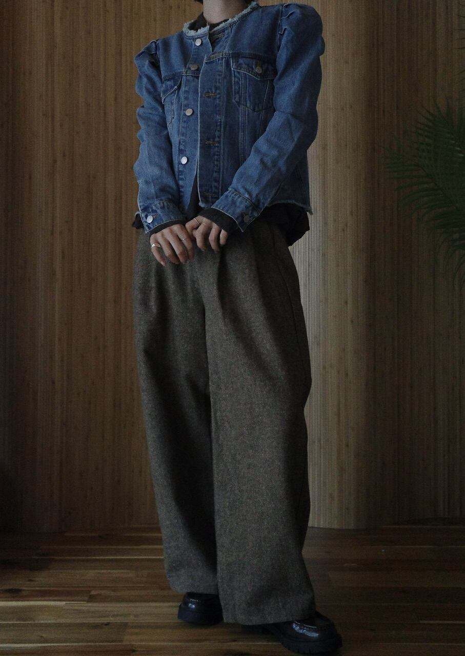Limue 】 カラーレスデニムジャケット/インディゴ ○再販なし