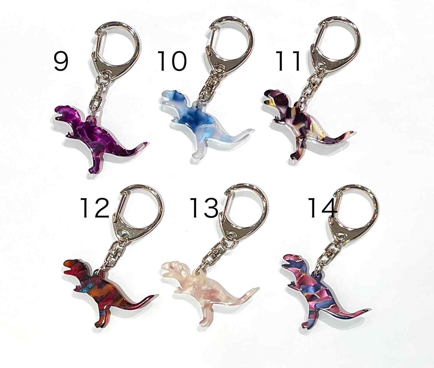 恐竜キーホルダー☆ティラノサウルス 【メガネ産地福井～メガネ素材で