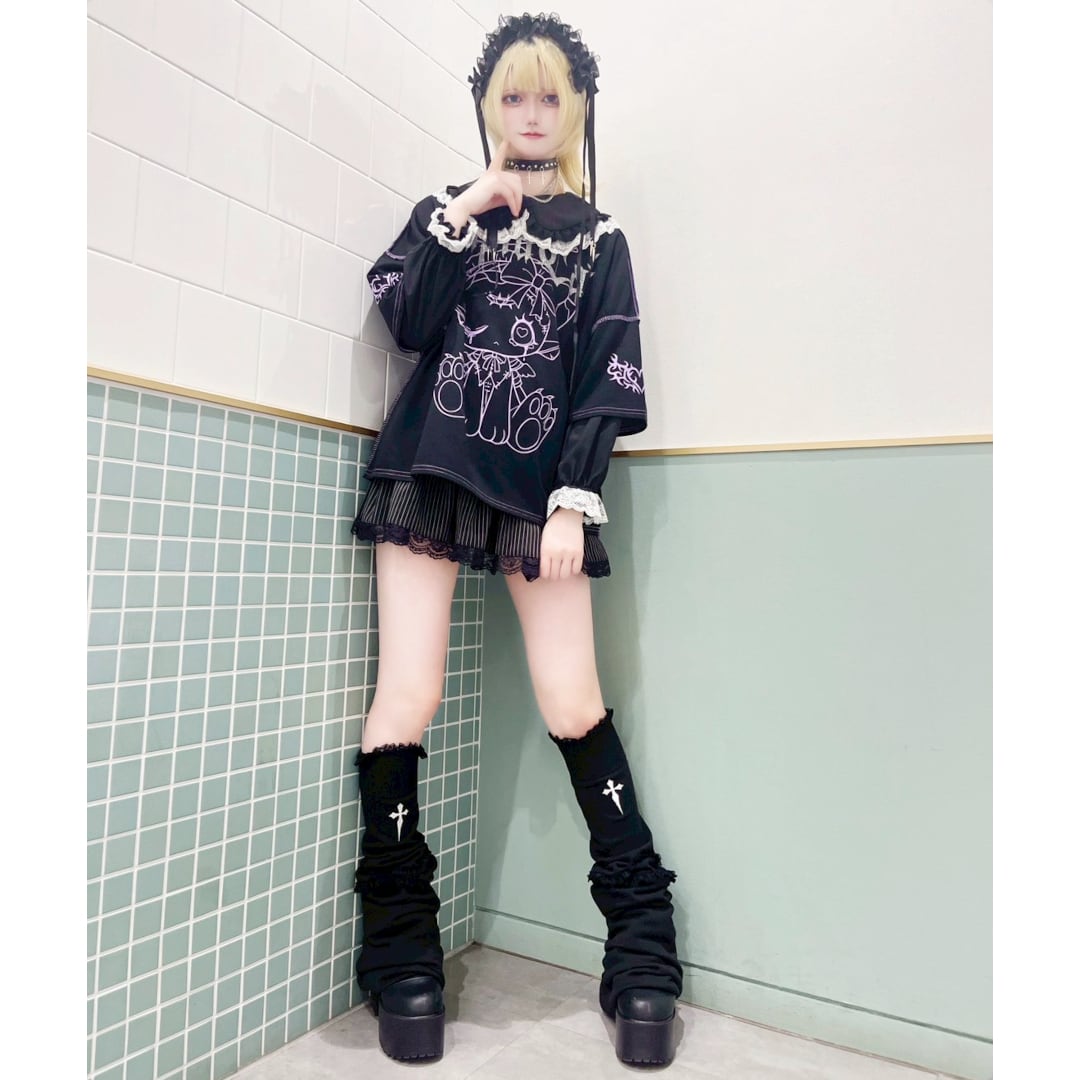 7/27 完売BLACK再入荷！】CupidCatステッチTシャツ | VOLCAN&APHRODITE