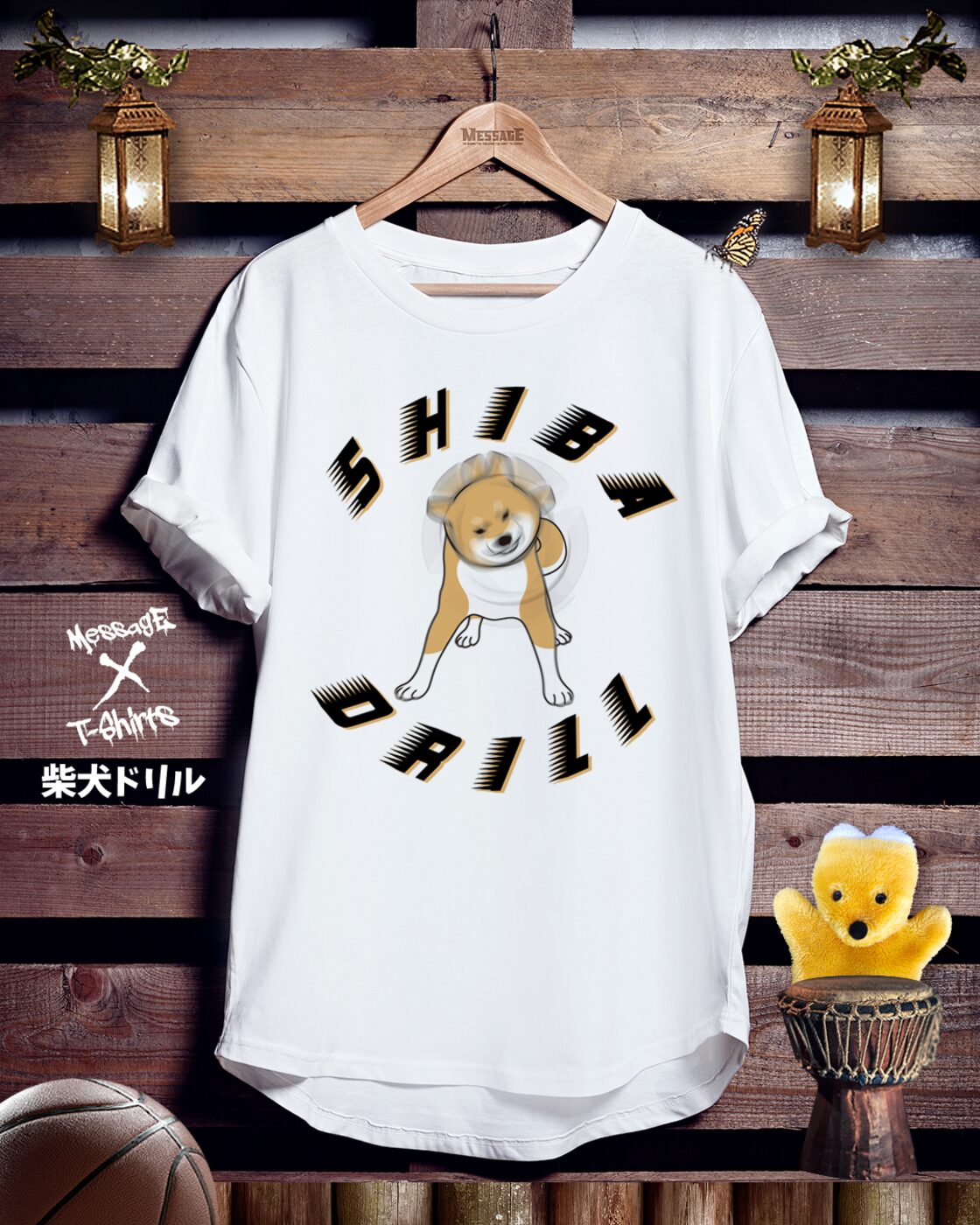 おもしろ動物Tシャツ「赤柴ドリル」 | PAY ID