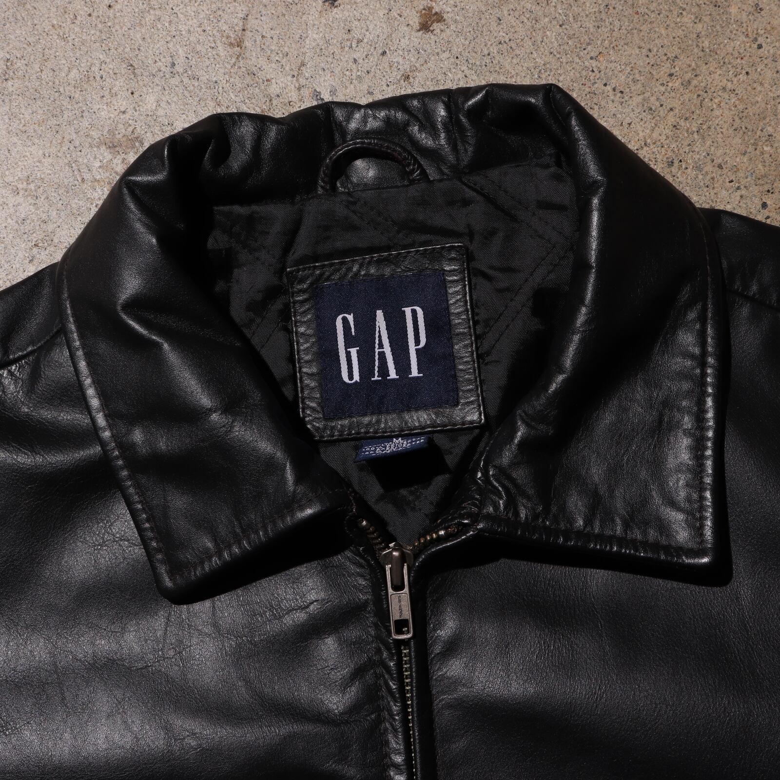 美品 OLD GAP 90s M レザージャケット 革ジャン オールドギャップサイズM