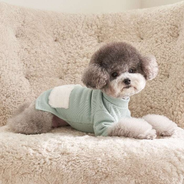 予約【EOMUK MARKET】ファーポケットミンクTシャツ (ミント)