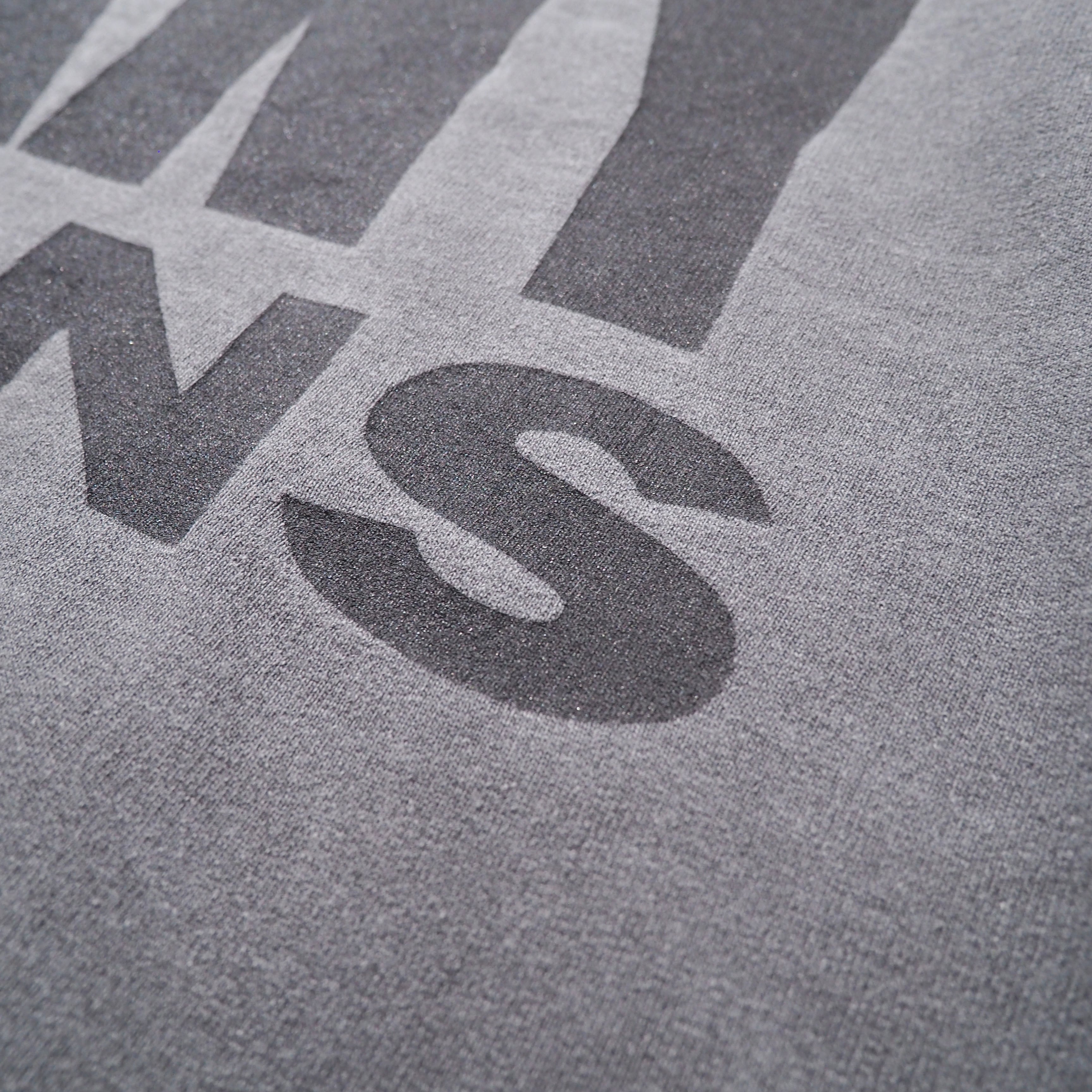1990s " DKNY " Good Fade × Logo Printed vintage loose sweat shirt (Made in USA)