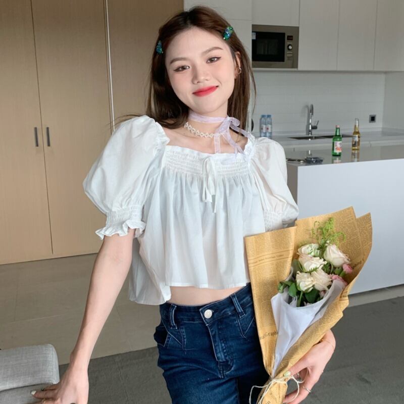 ショートシャツ レディース スクウェア ハンチェンe47702419174