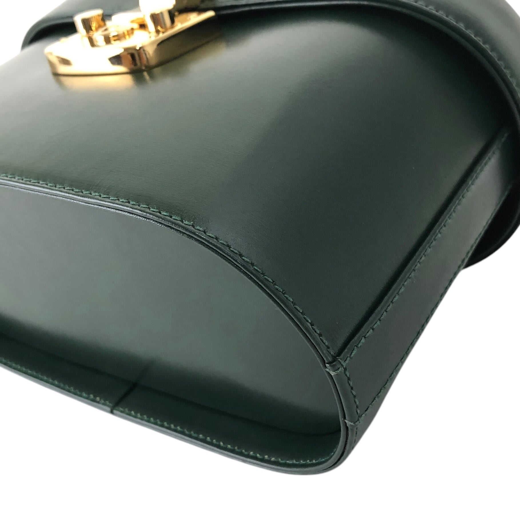 GUCCI グッチ レディロック ハンドバッグ グリーン レザー バニティ