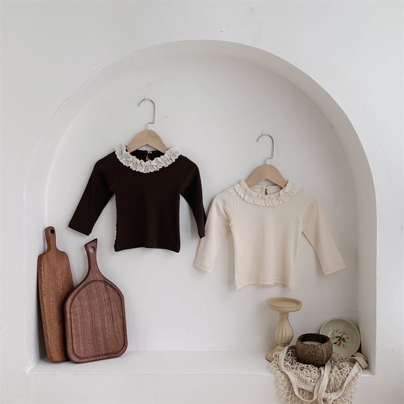 【BABY】韓国風 レース襟トップス