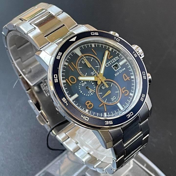 定価5万 シチズン エコドライブ クロノグラフ メンズ 腕時計 ソーラー