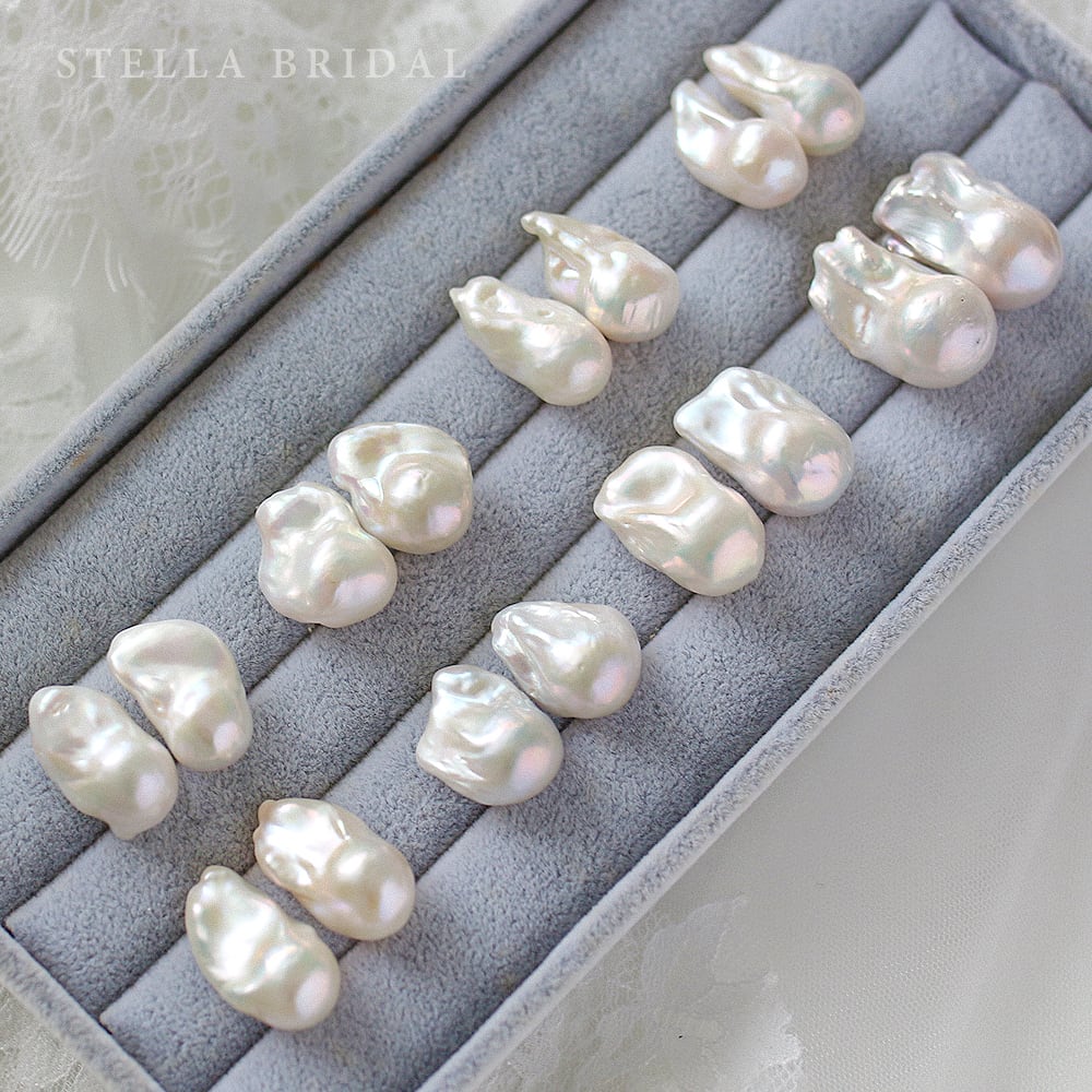受注生産品】ブライダルやフォーマルにも＊選べるパール＊大粒バロック