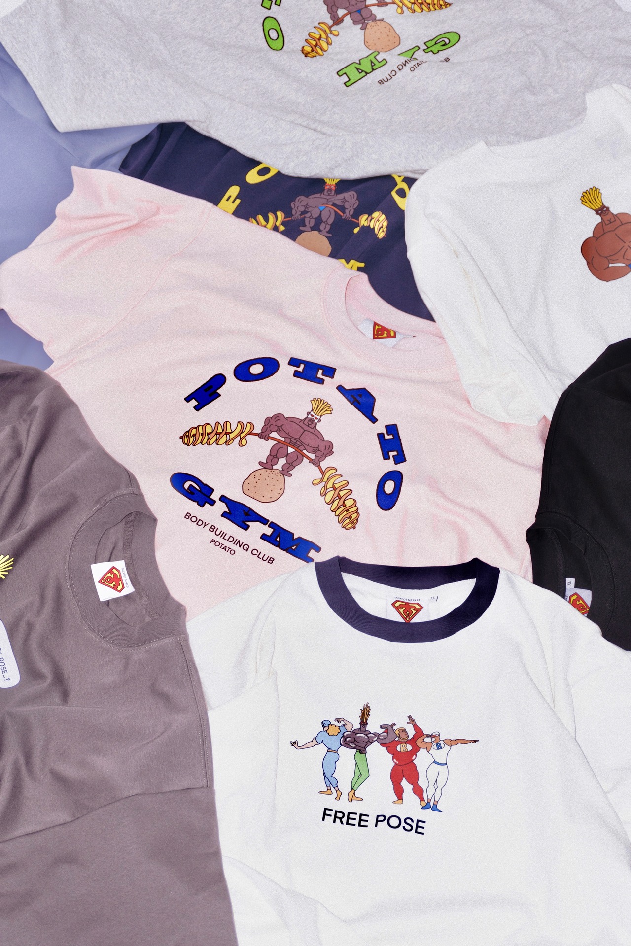 ポテトジムTシャツ ピンク