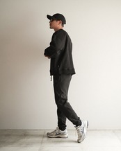 【#Re:room】WOOL BLEND HERRINGBONE SWEAT PANTS［REP311］