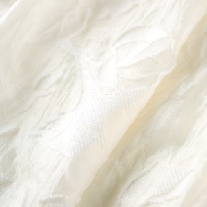 Beige satin long puff sleeves【H00036】