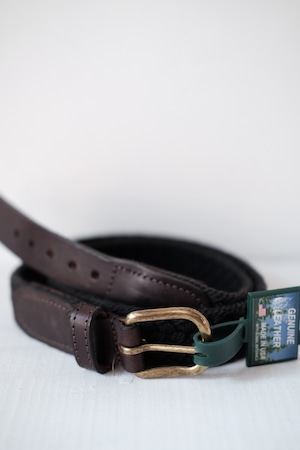 thomas bates＜トーマスベイツ＞orlando braided cotton leather tab belt