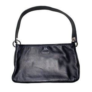 LEONARD black leather × suede bag