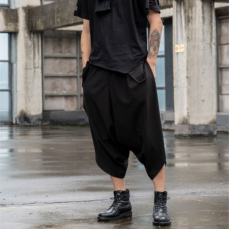メンズ バルーンシルエット ドロップクロッチ クロップドパンツ 1color MPA0122