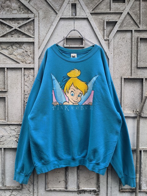 "TINKER BELL" print sweat / made in USA