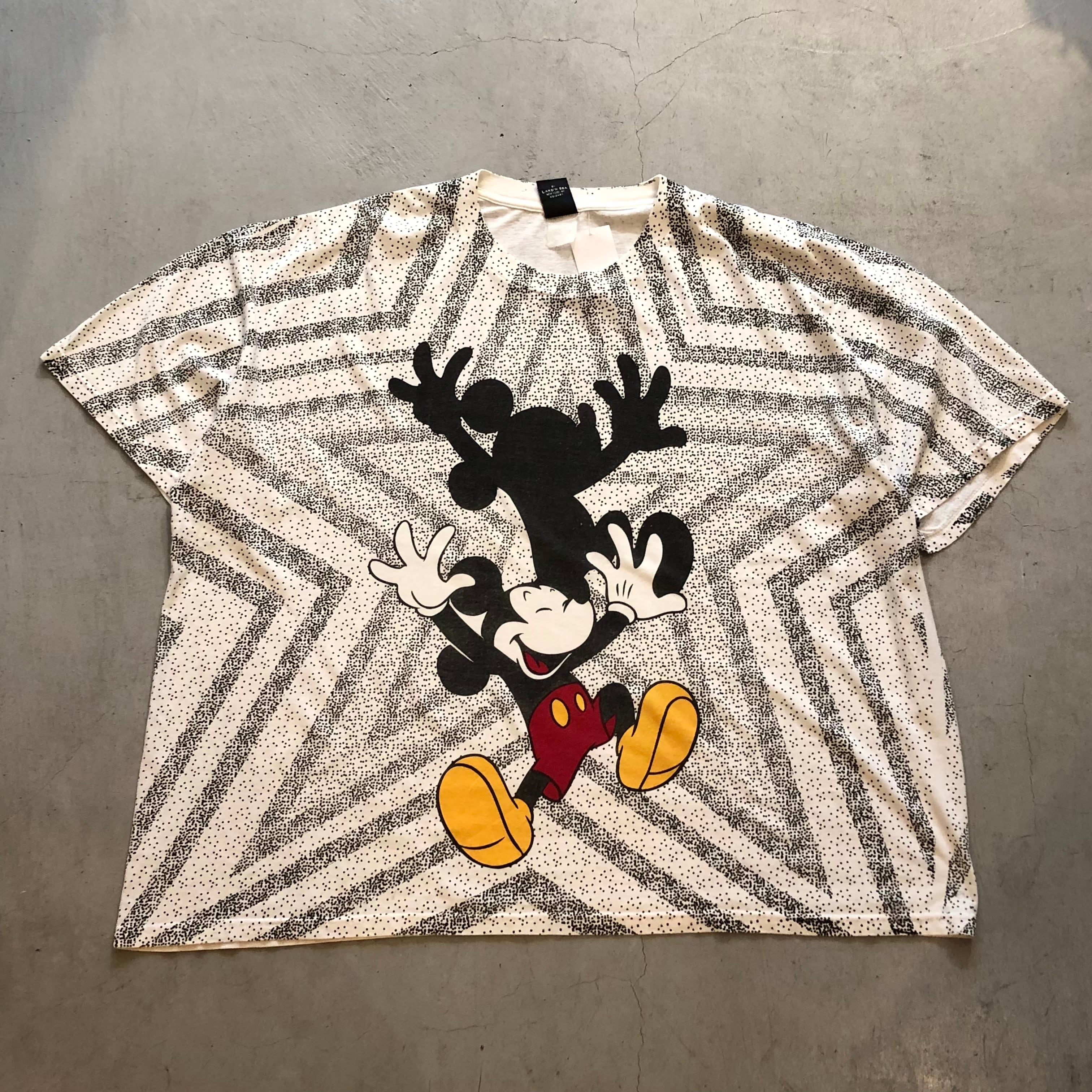 90s DISNEY Mickey Mouse all over print T-shirt【高円寺店】