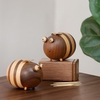 天然木 ミツバチ型 つまようじホルダー つまようじケース 木製 蜂 収納 キッチン雑貨 ナチュラル かわいい インテリア