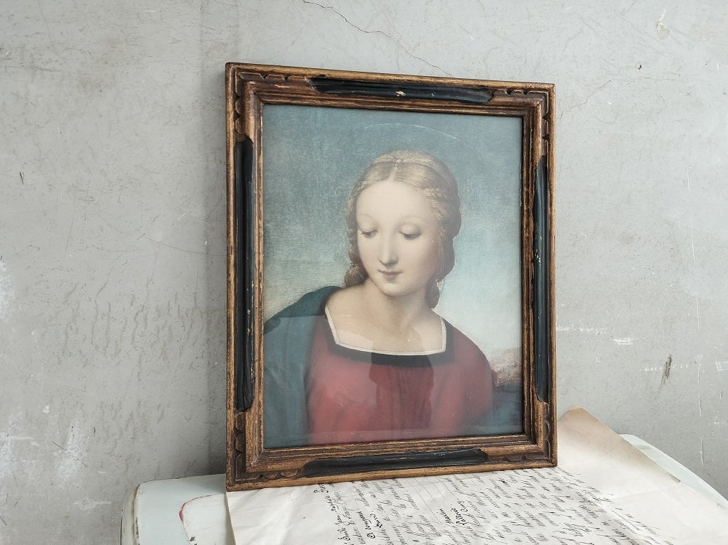 イタリア アンティーク ラファエロ 聖母マリア | VINTIQUES