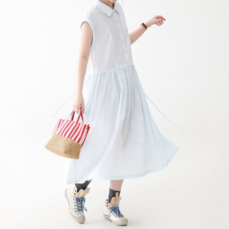 ウエストマークシャツワンピース M2229