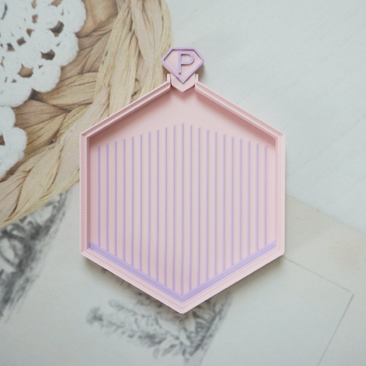 【ピオニー】2色ハニカムトレイ