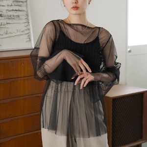 ブラウス トップス シャツ 袖あり ブラウス シャーリング ペプラム フレア パフスリーブ シースルー クルーネック 透け感 シフォン 長袖 かわいい 大人可愛い きれいめ シンプル カジュアル 大人 上品 おしゃれ お洒落 主役級 存在感 春 秋 10代 20代 30代 レディース 女性用 OL 学生 デート お出かけ 公園デビュー 女子会 休日 イベント 旅行 着回し 普段使い コーデ 楽ちん モテ インスタ映え ワンサイズ グレー ブラック