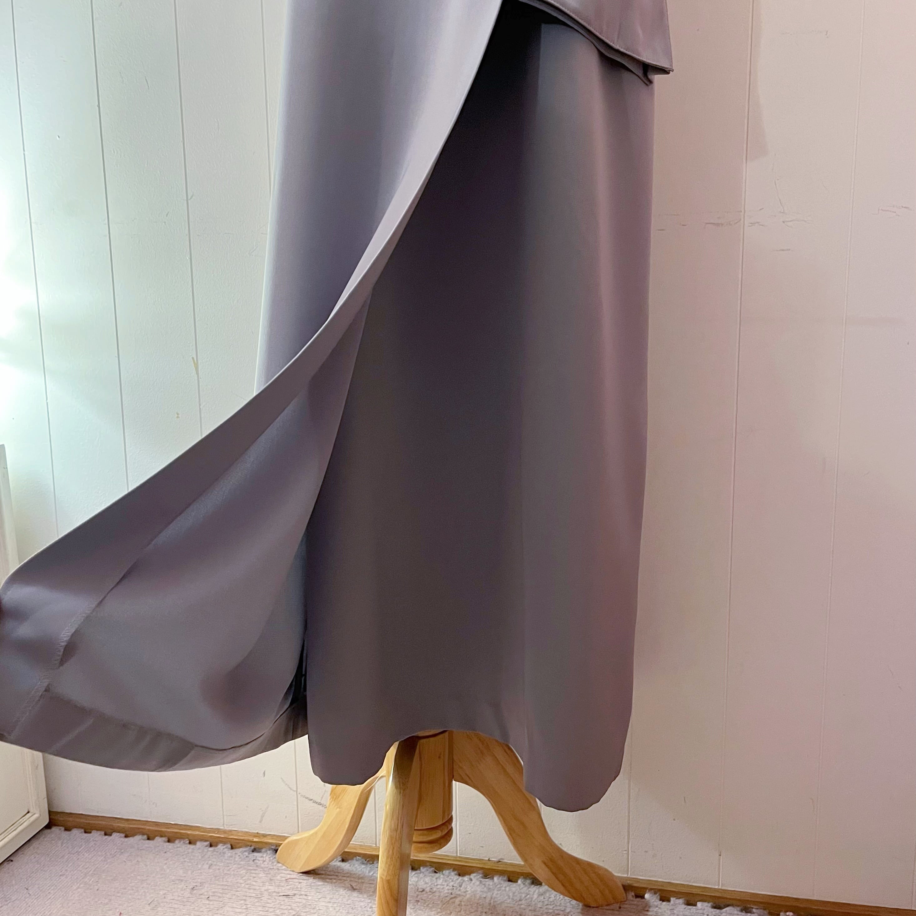 removable pocket gray jumper skirt